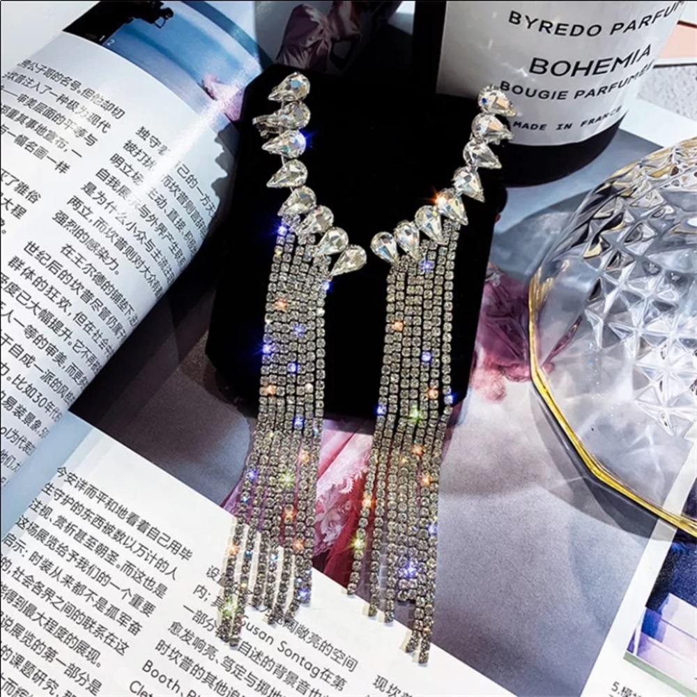 Silver plated CZ Earrings - Picture 2 of 7